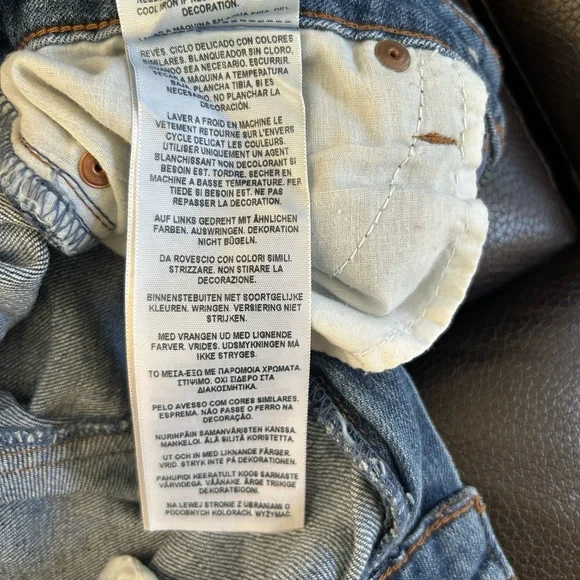 Guess Blue Distressed Jean Shorts - Picture 8 of 10